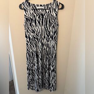 Danny & Nicole Black and White Animal Print Maxi Dress